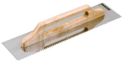 Hladítko nerez zub 10 mm, 500 x 130 mm, dřevěná rukojeť